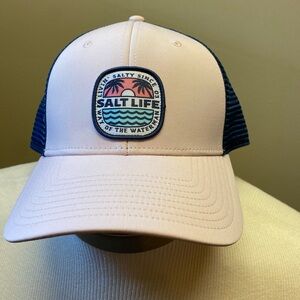 Salt Life Women’s Pink And Navy Way Of The Waterman SnapBack Hat  New